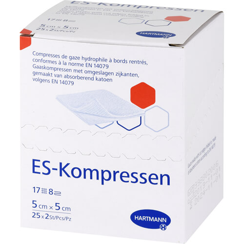 ES-KOMPRESSEN steril 5x5 cm 8fach ES-KOMPRESSEN steril 5x5 cm 8fach