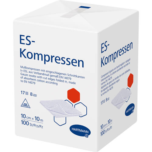 ES-KOMPRESSEN unsteril 10x10 cm 8fach ES-KOMPRESSEN unsteril 10x10 cm 8fach