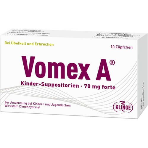 VOMEX A Kinder-Suppositorien 70 mg forte VOMEX A Kinder-Suppositorien 70 mg forte