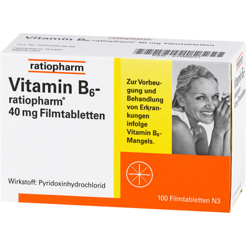 VITAMIN B6-RATIOPHARM 40 mg Filmtabletten VITAMIN B6-RATIOPHARM 40 mg Filmtabletten