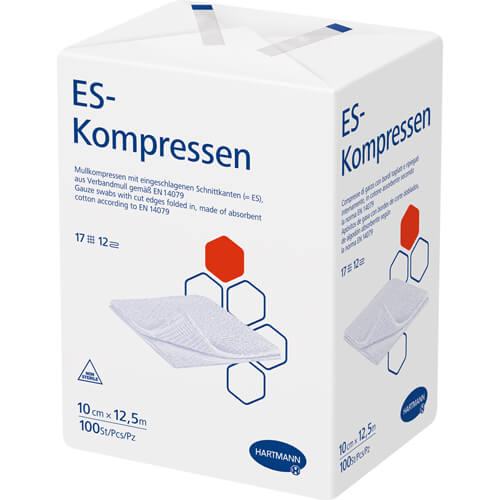 ES-KOMPRESSEN unsteril 10x12,5 cm 12fach ES-KOMPRESSEN unsteril 10x12,5 cm 12fach
