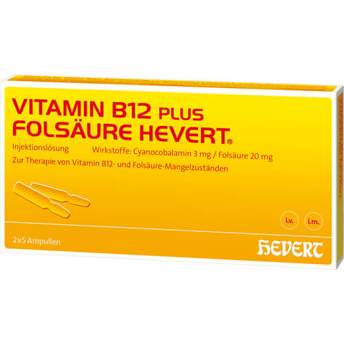 VITAMIN B12 PLUS Folsäure Hevert a 2 ml Ampullen VITAMIN B12 PLUS Folsäure Hevert a 2 ml Ampullen