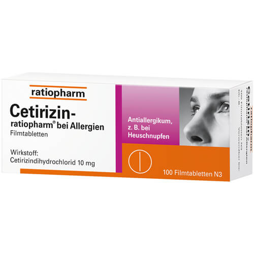 CETIRIZIN-ratiopharm bei Allergien 10 mg Filmtabl. CETIRIZIN-ratiopharm bei Allergien 10 mg Filmtabl.