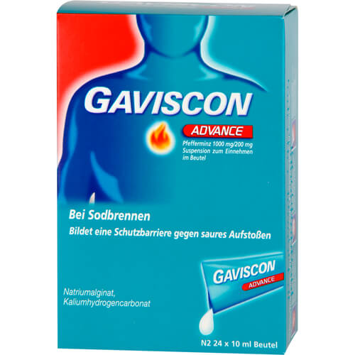 GAVISCON Advance Pfefferminz 1000mg/200mg SUS Btl. GAVISCON Advance Pfefferminz 1000mg/200mg SUS Btl.