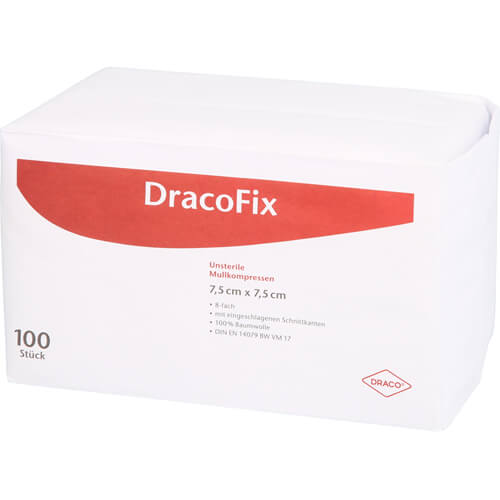 DRACOFIX OP-Kompressen 7,5x7,5 cm unsteril 8fach DRACOFIX OP-Kompressen 7,5x7,5 cm unsteril 8fach