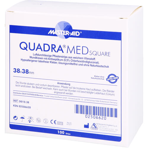 QUADRA MED square 38x38 mm Strips Master Aid QUADRA MED square 38x38 mm Strips Master Aid