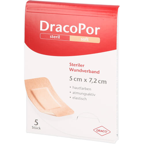DRACOPOR Wundverband 5x7,2 cm steril hautfarben DRACOPOR Wundverband 5x7,2 cm steril hautfarben