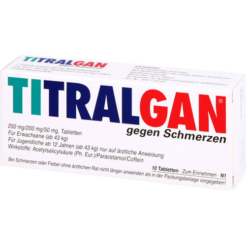 TITRALGAN Tabletten gegen Schmerzen TITRALGAN Tabletten gegen Schmerzen