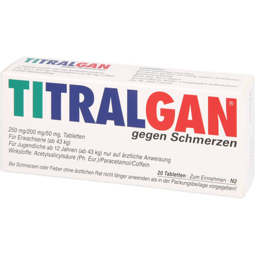 TITRALGAN Tabletten gegen Schmerzen TITRALGAN Tabletten gegen Schmerzen
