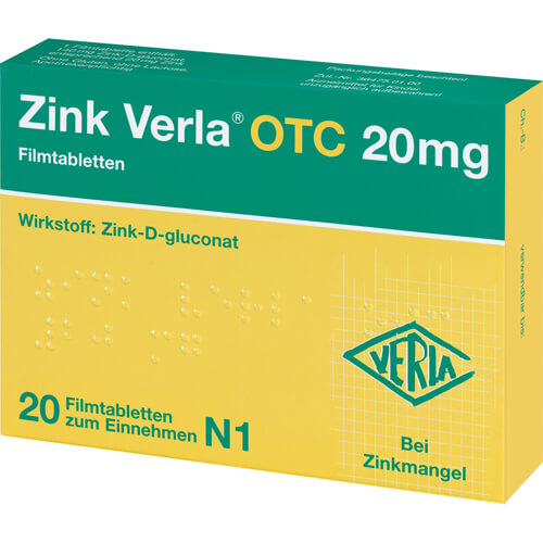 ZINK VERLA OTC 20 mg Filmtabletten ZINK VERLA OTC 20 mg Filmtabletten