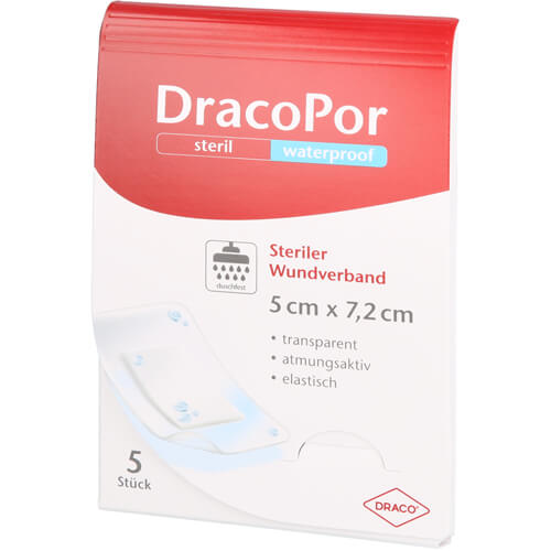 DRACOPOR waterproof Wundverband 5x7,2 cm steril DRACOPOR waterproof Wundverband 5x7,2 cm steril