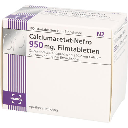 CALCIUMACETAT NEFRO 950 mg Filmtabletten CALCIUMACETAT NEFRO 950 mg Filmtabletten