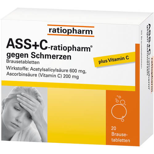 ASS + C-ratiopharm gegen Schmerzen Brausetabletten ASS + C-ratiopharm gegen Schmerzen Brausetabletten
