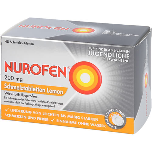 NUROFEN 200 mg Schmelztabletten Lemon NUROFEN 200 mg Schmelztabletten Lemon
