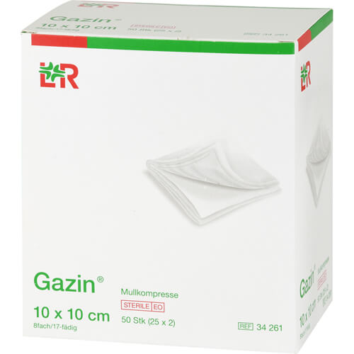 GAZIN Mullkomp.10x10 cm steril 8fach GAZIN Mullkomp.10x10 cm steril 8fach