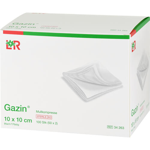GAZIN Mullkomp.10x10 cm steril 8fach GAZIN Mullkomp.10x10 cm steril 8fach
