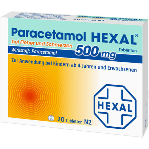 PARACETAMOL 500 mg HEXAL b.Fieber u.Schmerzen Tab. PARACETAMOL 500 mg HEXAL b.Fieber u.Schmerzen Tab.
