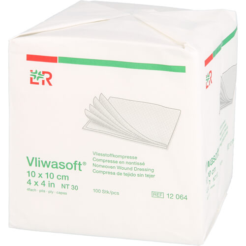 VLIWASOFT Vlieskompressen unsteril 10x10 cm 4l. VLIWASOFT Vlieskompressen unsteril 10x10 cm 4l.