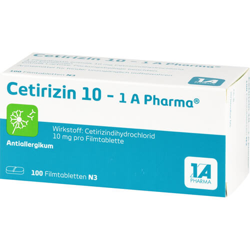 CETIRIZIN 10-1A Pharma Filmtabletten CETIRIZIN 10-1A Pharma Filmtabletten