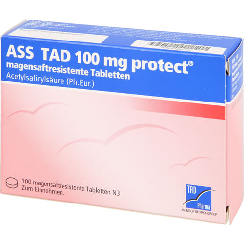 ASS TAD 100 mg protect magensaftres.Filmtabletten ASS TAD 100 mg protect magensaftres.Filmtabletten