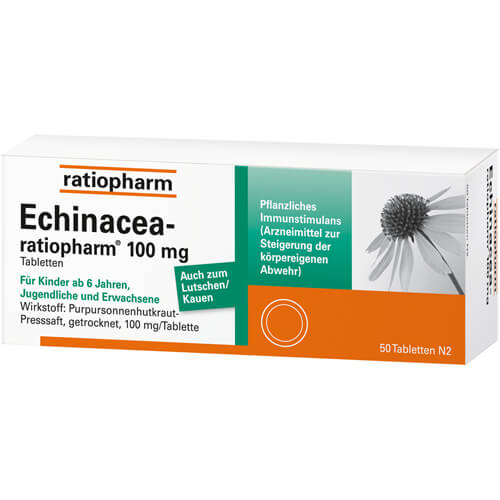 ECHINACEA-RATIOPHARM 100 mg Tabletten ECHINACEA-RATIOPHARM 100 mg Tabletten