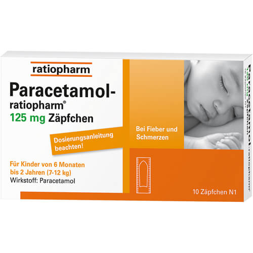 PARACETAMOL-ratiopharm 125 mg Zäpfchen PARACETAMOL-ratiopharm 125 mg Zäpfchen