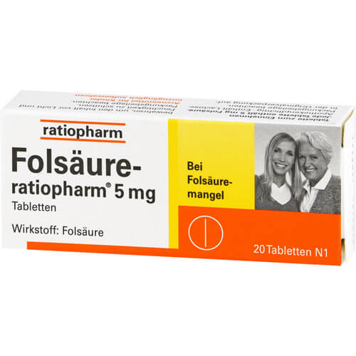 FOLSÄURE-RATIOPHARM 5 mg Tabletten FOLSÄURE-RATIOPHARM 5 mg Tabletten