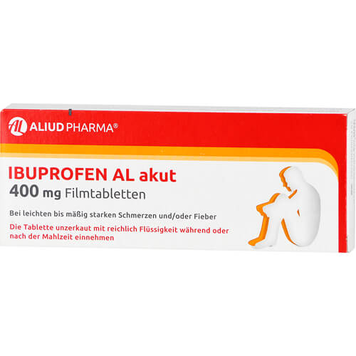 Ibuprofen AL akut 400 mg Filmtabletten bei akuten Schmerzen Ibuprofen AL akut 400 mg Filmtabletten bei akuten Schmerzen