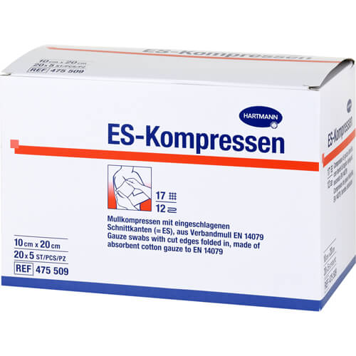 ES-KOMPRESSEN steril 10x20 cm 12fach Großpackung ES-KOMPRESSEN steril 10x20 cm 12fach Großpackung