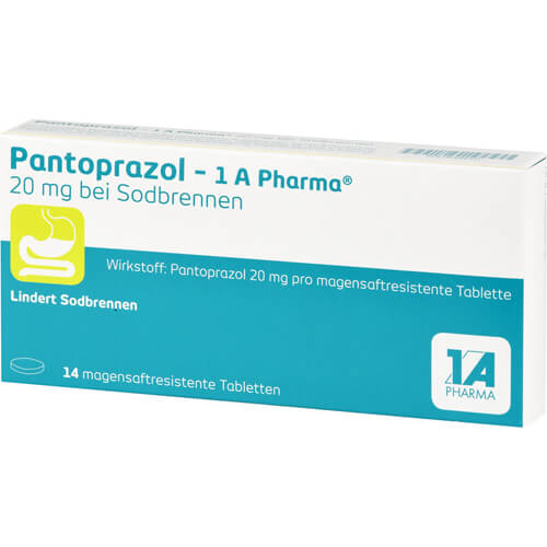 PANTOPRAZOL-1A Pharma 20mg bei Sodbrennen msr.Tab. PANTOPRAZOL-1A Pharma 20mg bei Sodbrennen msr.Tab.