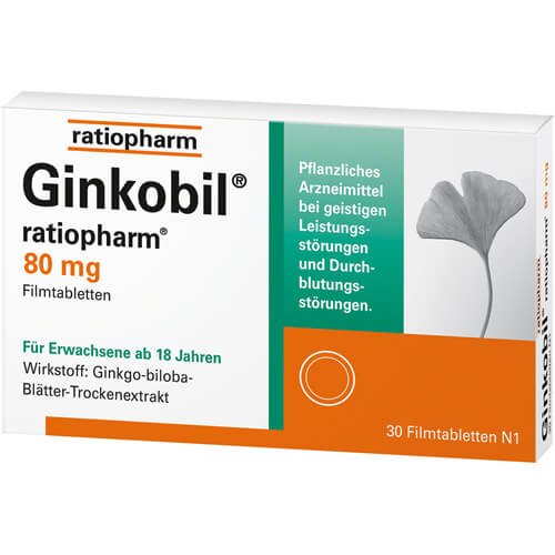GINKOBIL-ratiopharm 80 mg Filmtabletten GINKOBIL-ratiopharm 80 mg Filmtabletten