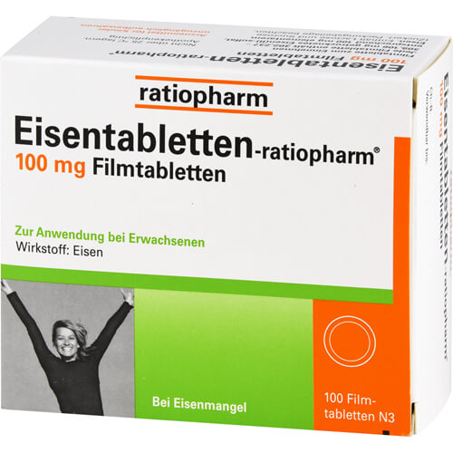 EISENTABLETTEN-ratiopharm 100 mg Filmtabletten EISENTABLETTEN-ratiopharm 100 mg Filmtabletten