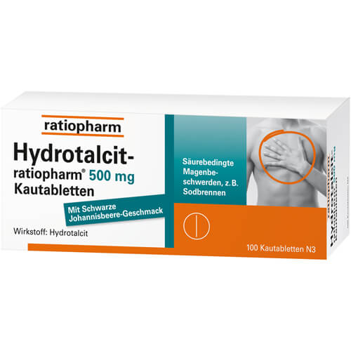 HYDROTALCIT-ratiopharm 500 mg Kautabletten HYDROTALCIT-ratiopharm 500 mg Kautabletten