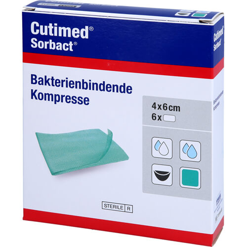 CUTIMED Sorbact Kompressen 4x6 cm CUTIMED Sorbact Kompressen 4x6 cm