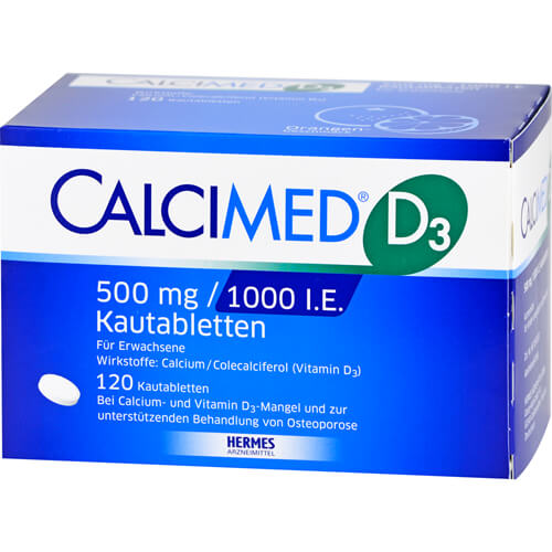 CALCIMED D3 500 mg/1000 I.E. Kautabletten CALCIMED D3 500 mg/1000 I.E. Kautabletten