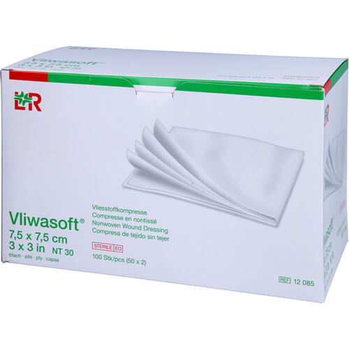 VLIWASOFT Vlieskompressen steril 7,5x7,5 cm 6l. VLIWASOFT Vlieskompressen steril 7,5x7,5 cm 6l.