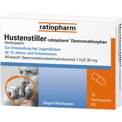 HUSTENSTILLER-ratiopharm Dextromethorphan Kapseln HUSTENSTILLER-ratiopharm Dextromethorphan Kapseln