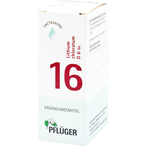 BIOCHEMIE Pflüger 16 Lithium chloratum D 6 Tropfen BIOCHEMIE Pflüger 16 Lithium chloratum D 6 Tropfen