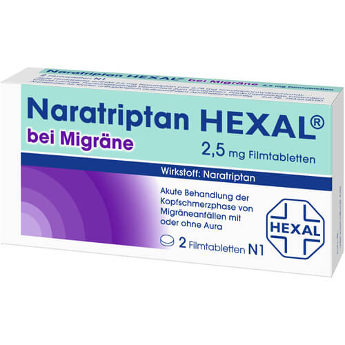 NARATRIPTAN HEXAL bei Migräne 2,5 mg Filmtabletten NARATRIPTAN HEXAL bei Migräne 2,5 mg Filmtabletten
