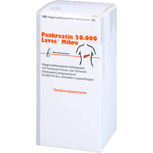PANKREATIN 20.000 Laves Mikro magensaftr.Hartkaps. PANKREATIN 20.000 Laves Mikro magensaftr.Hartkaps.