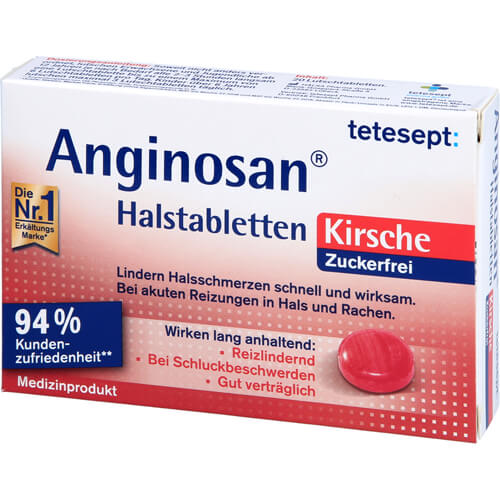 TETESEPT Anginosan Halstabletten zuckerfrei Kirsch TETESEPT Anginosan Halstabletten zuckerfrei Kirsch