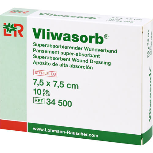 VLIWASORB superabsorb.Saugkomp.steril 7,5x7,5 cm VLIWASORB superabsorb.Saugkomp.steril 7,5x7,5 cm