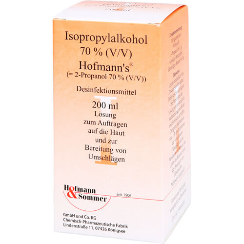 ISOPROPYLALKOHOL 70% V/V Hofmann's ISOPROPYLALKOHOL 70% V/V Hofmann's