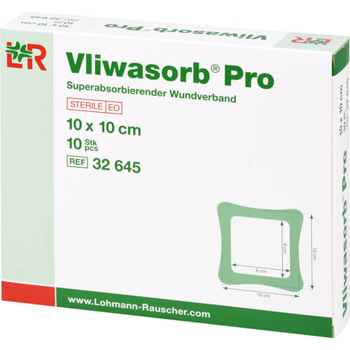 VLIWASORB Pro superabsorb.Komp.steril 10x10 cm VLIWASORB Pro superabsorb.Komp.steril 10x10 cm