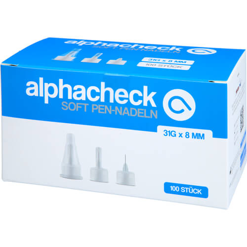 ALPHACHECK soft Pen-Nadeln 31 Gx8 mm ALPHACHECK soft Pen-Nadeln 31 Gx8 mm
