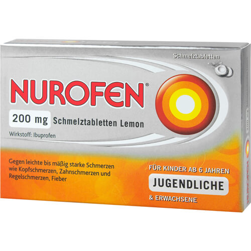 NUROFEN 200 mg Schmelztabletten Lemon NUROFEN 200 mg Schmelztabletten Lemon