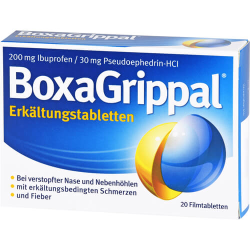 BOXAGRIPPAL Erkältungstabletten 200 mg/30 mg FTA BOXAGRIPPAL Erkältungstabletten 200 mg/30 mg FTA
