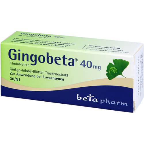 GINGOBETA 40 mg Filmtabletten GINGOBETA 40 mg Filmtabletten
