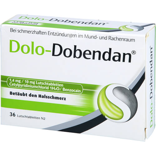 DOLO-DOBENDAN 1,4 mg/10 mg Lutschtabletten DOLO-DOBENDAN 1,4 mg/10 mg Lutschtabletten