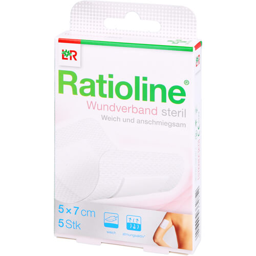 RATIOLINE Wundverband 7x5 cm steril RATIOLINE Wundverband 7x5 cm steril